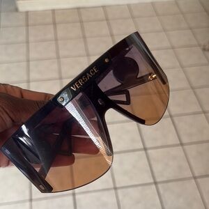 Versace Black and Brown Sunglasses
